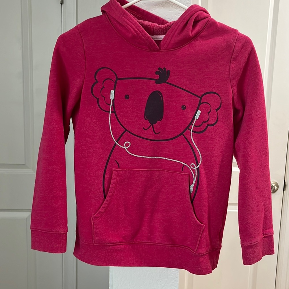 Girls pink long sleeve hoodie